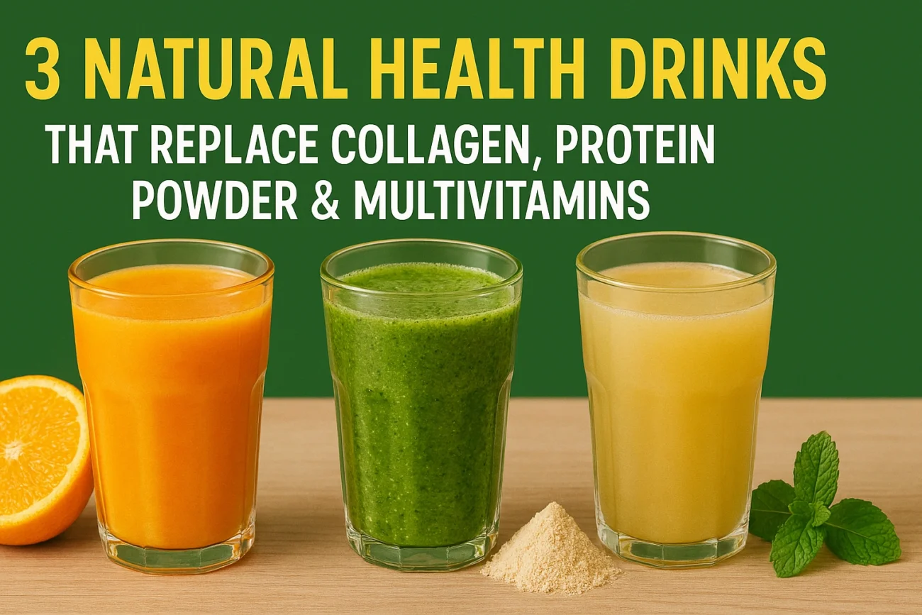 3 Natural Health Drinks That Replace Collagen, Protein Powder & Multivitamins Naturally