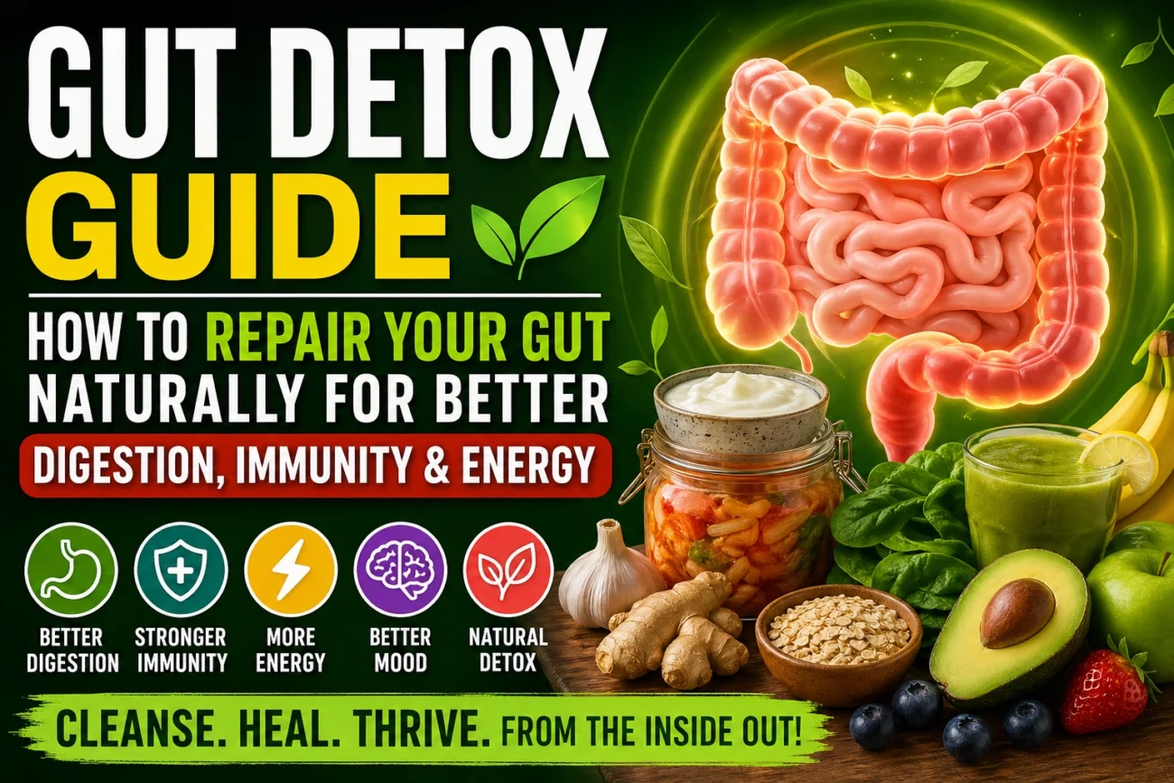 Gut Detox Guide: 7 Powerful Ways to Repair Your Gut Naturally for Better Digestion, Immunity & Energy
