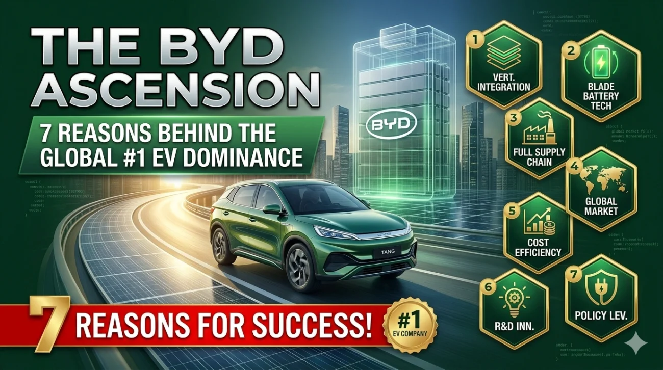 BYD EV Strategy: 7 Powerful Reasons Why BYD Became the World’s #1 Electric Vehicle Company