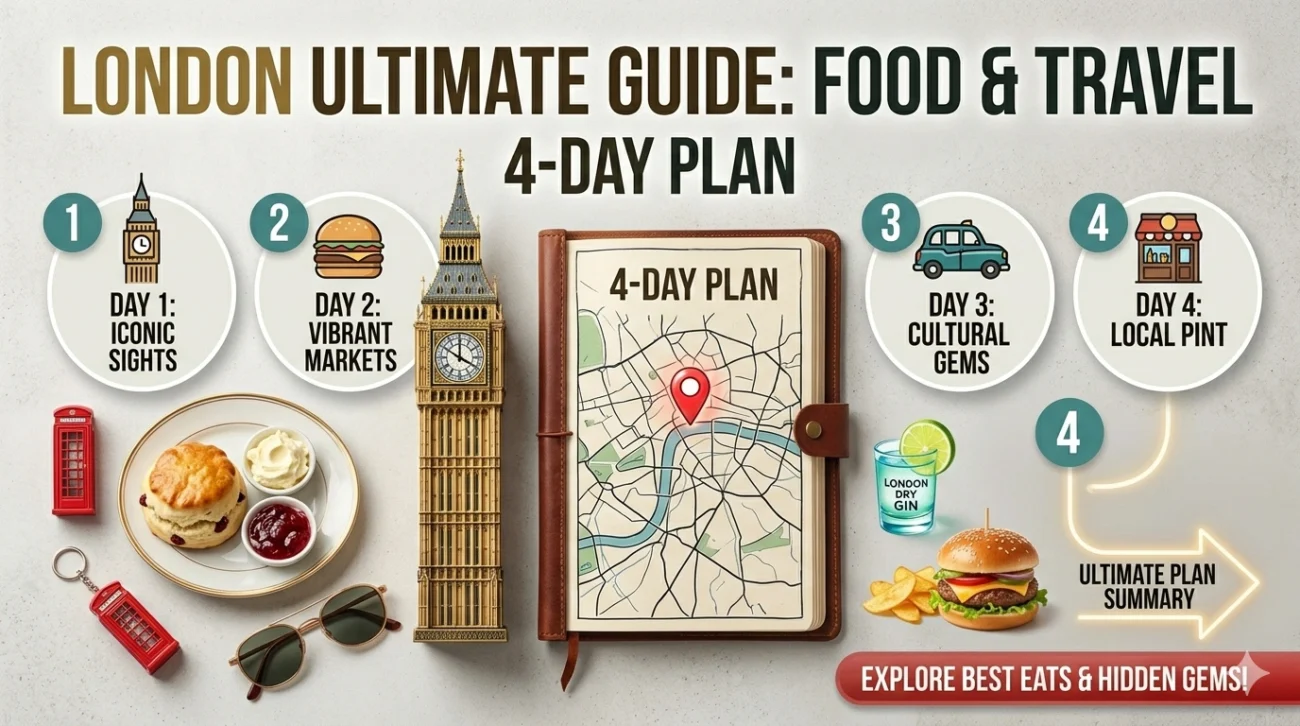 London Food and Travel Guide: 4-Day Ultimate Plan to Explore Best Eats & Hidden Gems in London